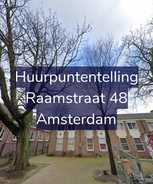 Foto gevel Huurpuntentelling voor Raamstraat 48, Amsterdam