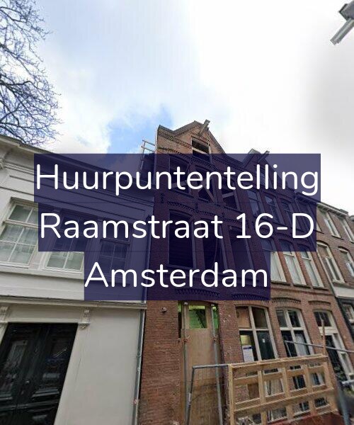 Foto gevel Huurpuntentelling voor Raamstraat 16-D, Amsterdam