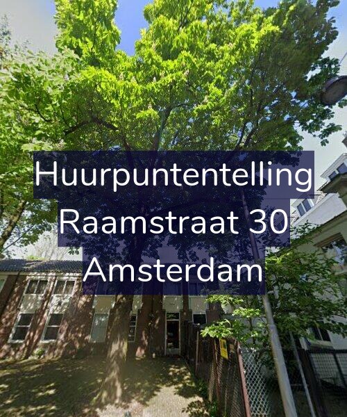 Foto gevel Huurpuntentelling voor Raamstraat 30, Amsterdam