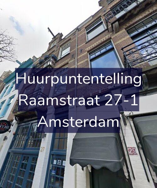 Foto gevel Huurpuntentelling voor Raamstraat 27-1, Amsterdam