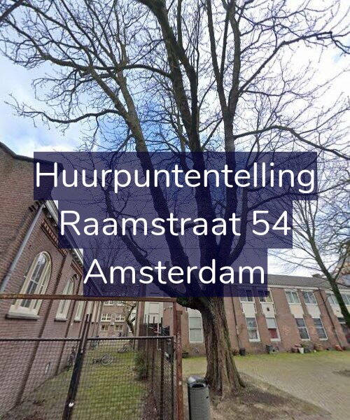 Foto gevel Huurpuntentelling voor Raamstraat 54, Amsterdam
