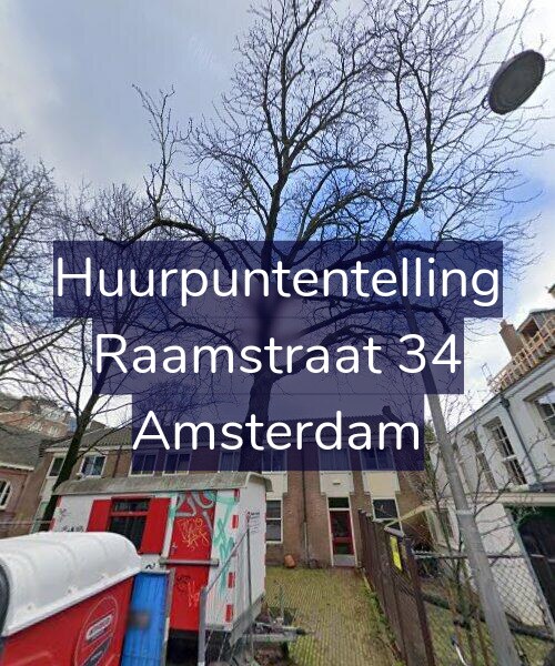 Foto gevel Huurpuntentelling voor Raamstraat 34, Amsterdam