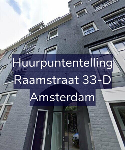 Foto gevel Huurpuntentelling voor Raamstraat 33-D, Amsterdam