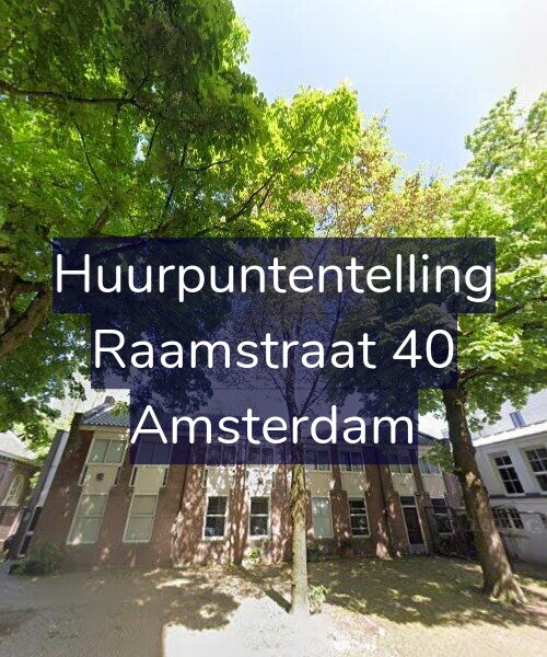 Foto gevel Huurpuntentelling voor Raamstraat 40, Amsterdam