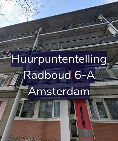 Foto gevel Huurpuntentelling voor Radboud 6-A, Amsterdam
