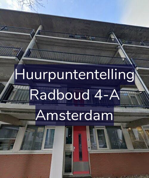 Foto gevel Huurpuntentelling voor Radboud 4-A, Amsterdam