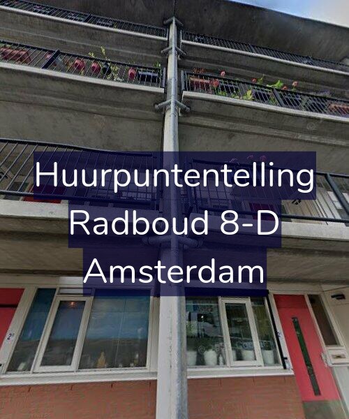 Foto gevel Huurpuntentelling voor Radboud 8-D, Amsterdam
