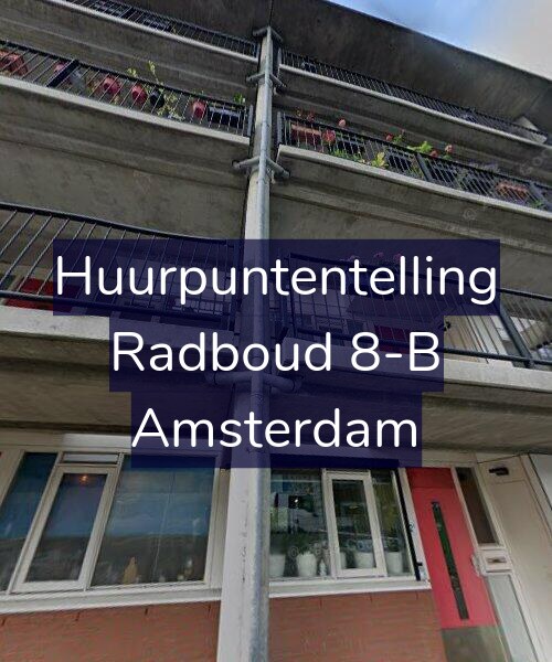 Foto gevel Huurpuntentelling voor Radboud 8-B, Amsterdam