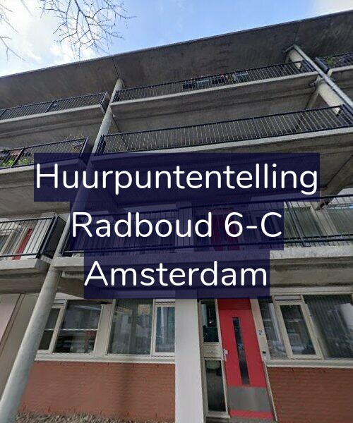 Foto gevel Huurpuntentelling voor Radboud 6-C, Amsterdam