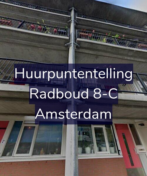 Foto gevel Huurpuntentelling voor Radboud 8-C, Amsterdam