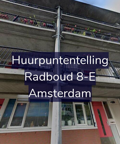 Foto gevel Huurpuntentelling voor Radboud 8-E, Amsterdam