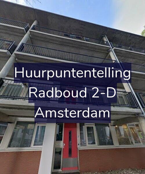 Foto gevel Huurpuntentelling voor Radboud 2-D, Amsterdam