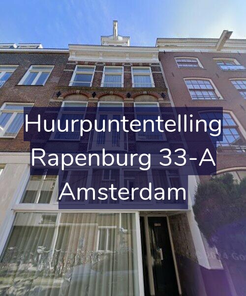 Foto gevel Huurpuntentelling voor Rapenburg 33-A, Amsterdam