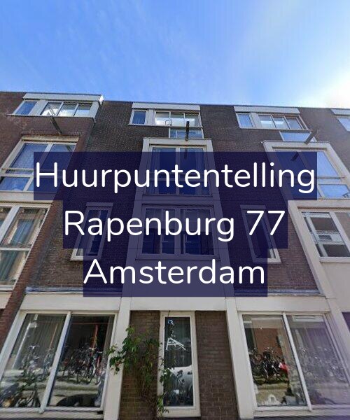 Foto gevel Huurpuntentelling voor Rapenburg 77, Amsterdam