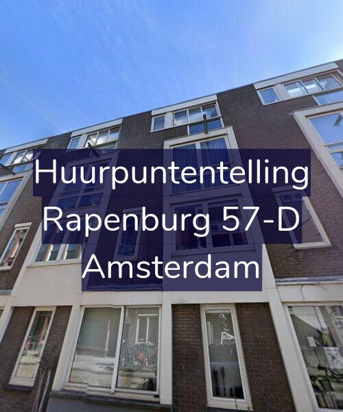 Foto gevel Huurpuntentelling voor Rapenburg 57-D, Amsterdam