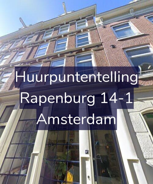 Foto gevel Huurpuntentelling voor Rapenburg 14-1, Amsterdam
