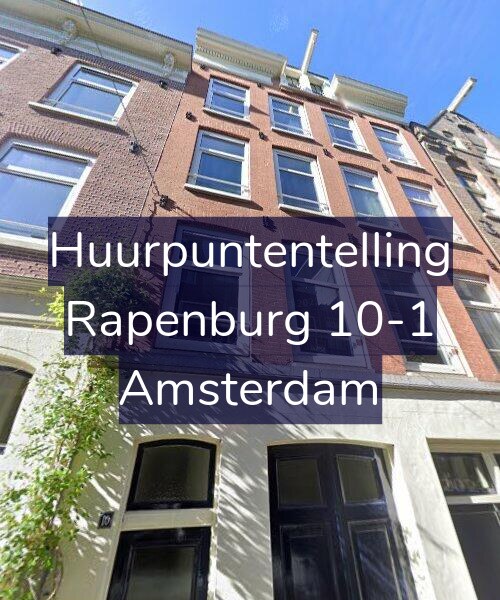 Foto gevel Huurpuntentelling voor Rapenburg 10-1, Amsterdam