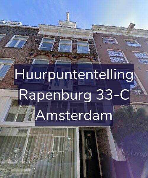 Foto gevel Huurpuntentelling voor Rapenburg 33-C, Amsterdam