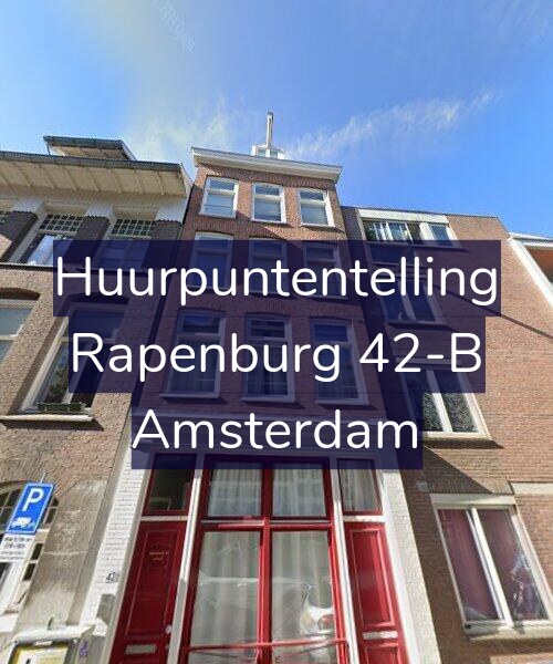 Foto gevel Huurpuntentelling voor Rapenburg 42-B, Amsterdam