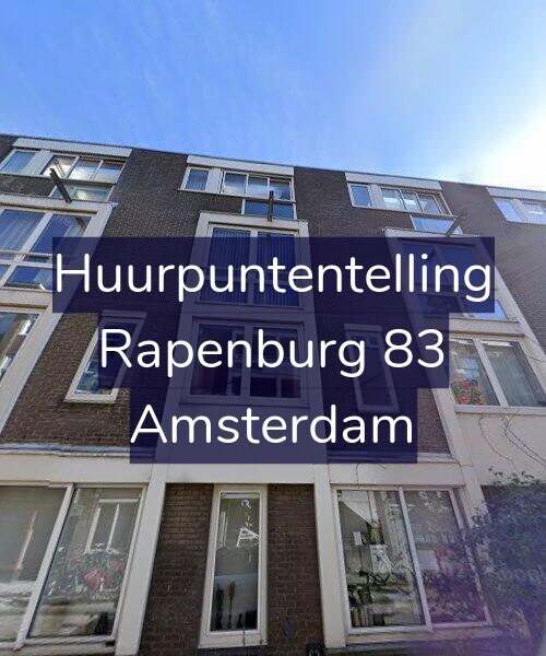 Foto gevel Huurpuntentelling voor Rapenburg 83, Amsterdam