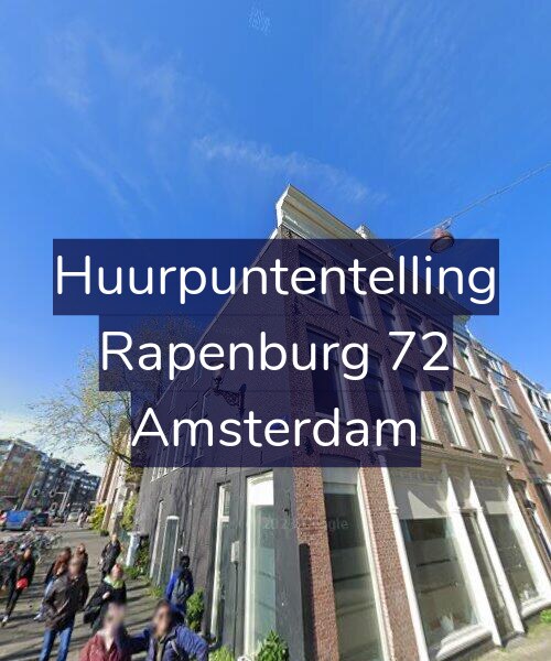 Foto gevel Huurpuntentelling voor Rapenburg 72, Amsterdam