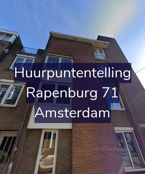 Foto gevel Huurpuntentelling voor Rapenburg 71, Amsterdam
