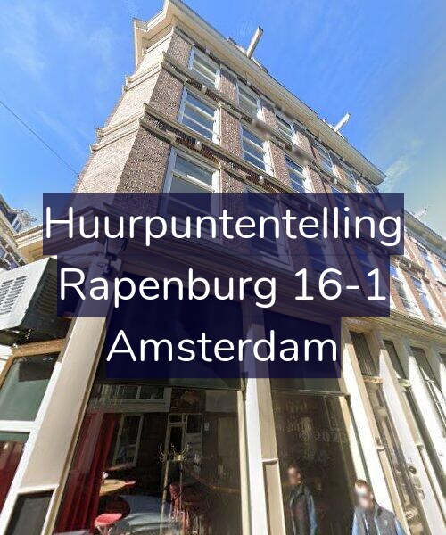 Foto gevel Huurpuntentelling voor Rapenburg 16-1, Amsterdam