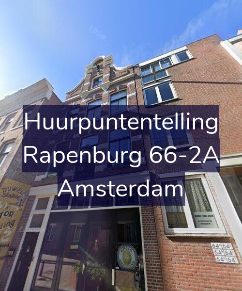 Foto gevel Huurpuntentelling voor Rapenburg 66-2A, Amsterdam