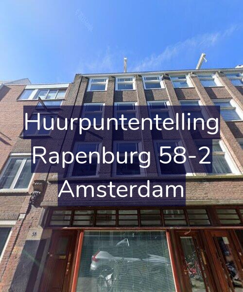 Foto gevel Huurpuntentelling voor Rapenburg 58-2, Amsterdam