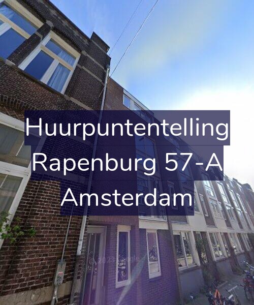 Foto gevel Huurpuntentelling voor Rapenburg 57-A, Amsterdam