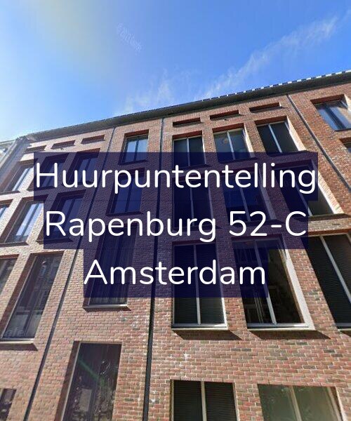 Foto gevel Huurpuntentelling voor Rapenburg 52-C, Amsterdam