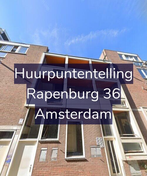 Foto gevel Huurpuntentelling voor Rapenburg 36, Amsterdam