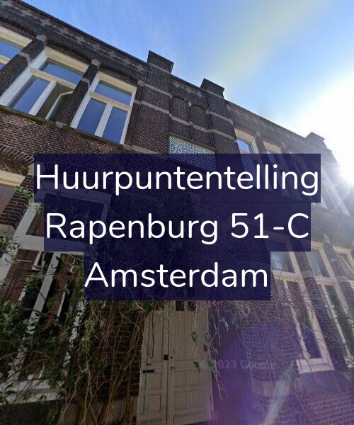 Foto gevel Huurpuntentelling voor Rapenburg 51-C, Amsterdam