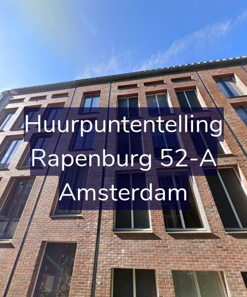 Foto gevel Huurpuntentelling voor Rapenburg 52-A, Amsterdam