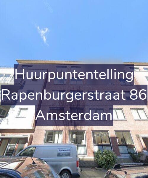 Foto gevel Huurpuntentelling voor Rapenburgerstraat 86, Amsterdam