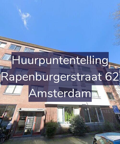 Foto gevel Huurpuntentelling voor Rapenburgerstraat 62, Amsterdam