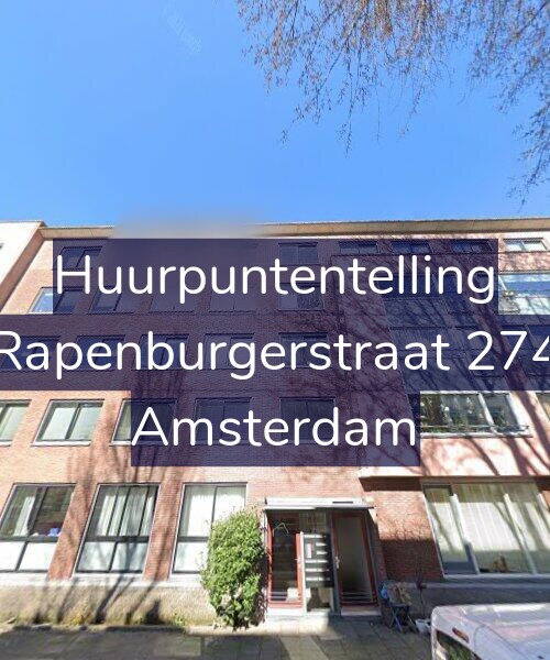 Foto gevel Huurpuntentelling voor Rapenburgerstraat 274, Amsterdam