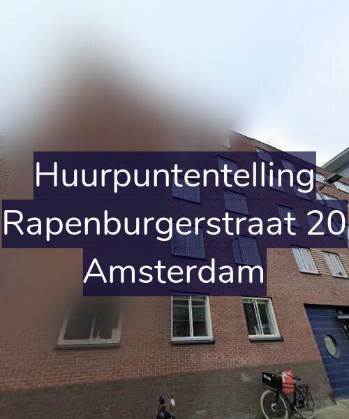 Foto gevel Huurpuntentelling voor Rapenburgerstraat 20, Amsterdam