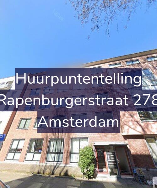 Foto gevel Huurpuntentelling voor Rapenburgerstraat 278, Amsterdam