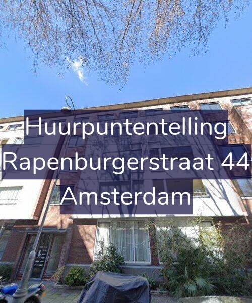 Foto gevel Huurpuntentelling voor Rapenburgerstraat 44, Amsterdam