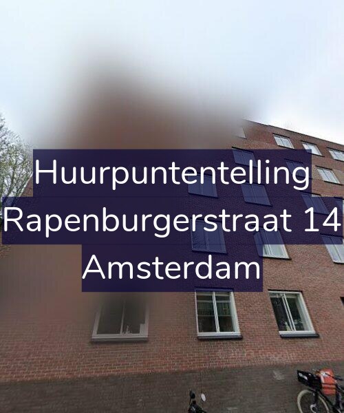 Foto gevel Huurpuntentelling voor Rapenburgerstraat 14, Amsterdam