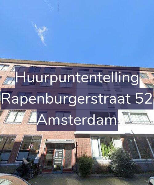 Foto gevel Huurpuntentelling voor Rapenburgerstraat 52, Amsterdam