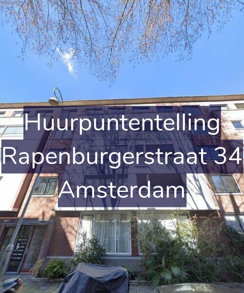 Foto gevel Huurpuntentelling voor Rapenburgerstraat 34, Amsterdam