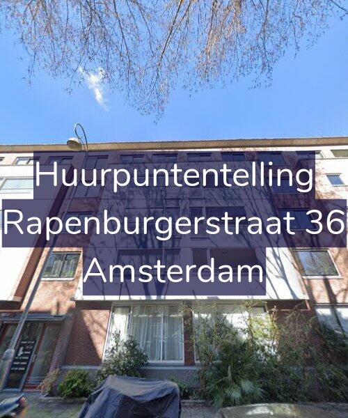 Foto gevel Huurpuntentelling voor Rapenburgerstraat 36, Amsterdam