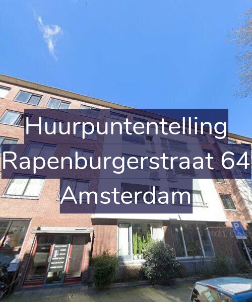 Foto gevel Huurpuntentelling voor Rapenburgerstraat 64, Amsterdam