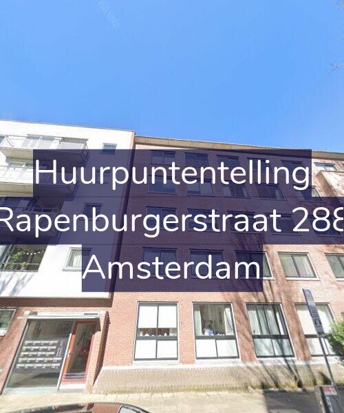 Foto gevel Huurpuntentelling voor Rapenburgerstraat 288, Amsterdam