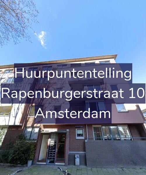 Foto gevel Huurpuntentelling voor Rapenburgerstraat 10, Amsterdam