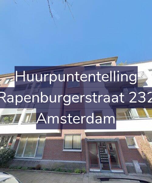Foto gevel Huurpuntentelling voor Rapenburgerstraat 232, Amsterdam