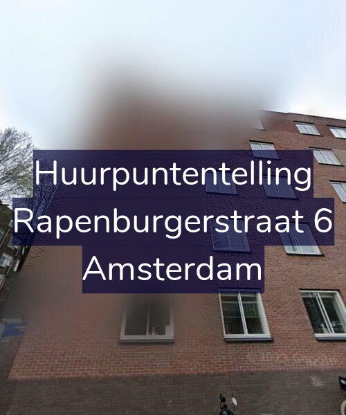 Foto gevel Huurpuntentelling voor Rapenburgerstraat 6, Amsterdam