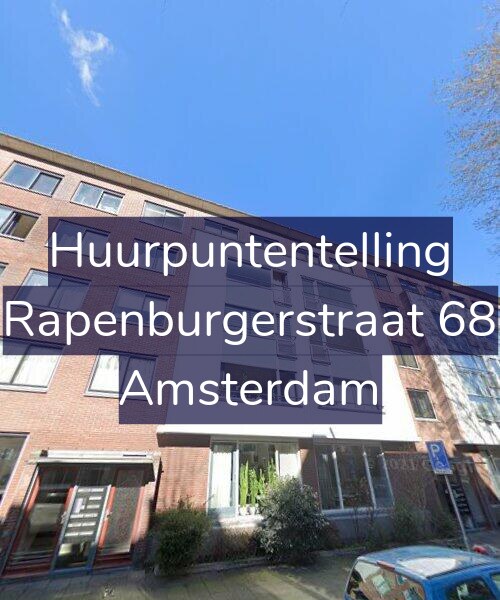 Foto gevel Huurpuntentelling voor Rapenburgerstraat 68, Amsterdam